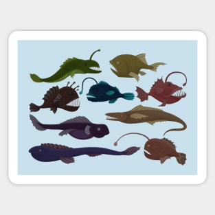 Predatory fish collection Sticker